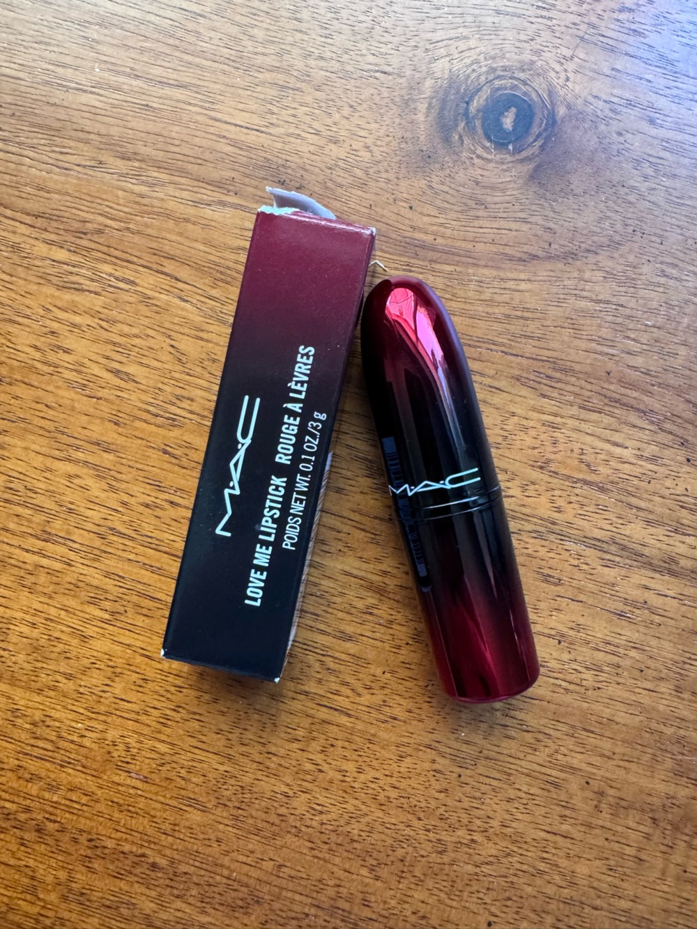 MAC Cosmetics Love Me Lipstick - Deep Red in the shade E for Effortless